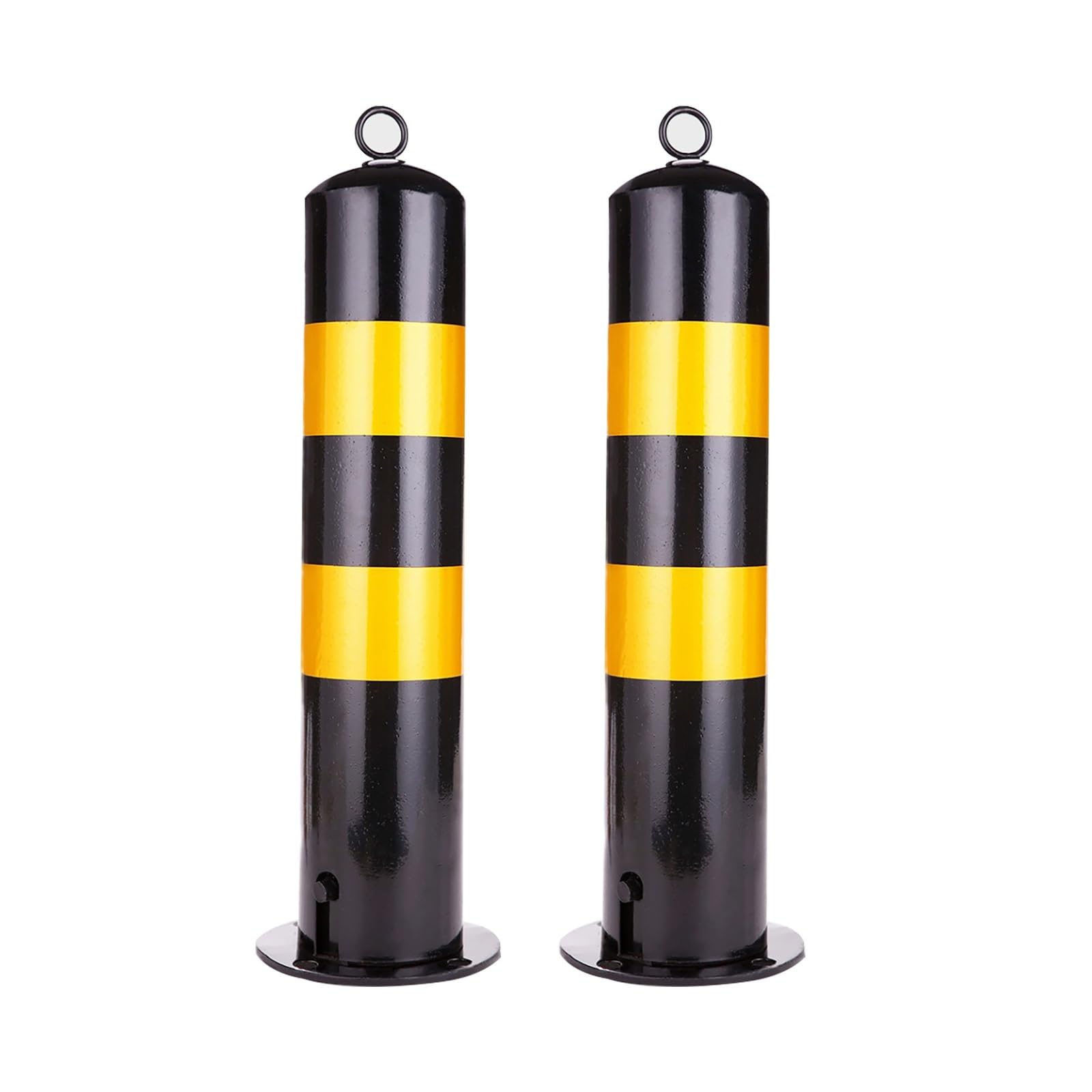 HCZKIUJY Removable Safety Bollard Parking Post - Traffic Control Barrier for Enhanced Driveway Safety (2pcs Yellow)