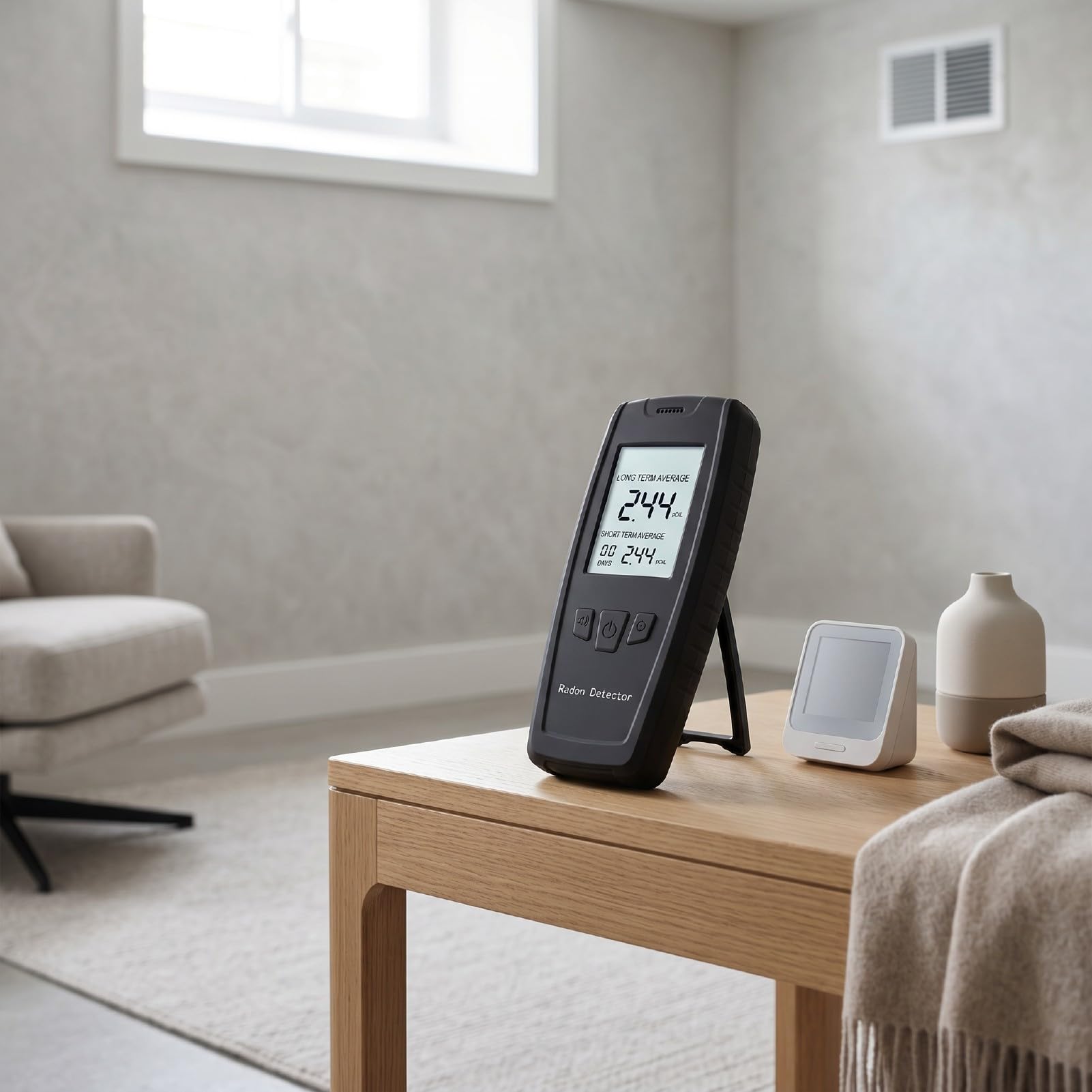 Rilevatore di Radon Portatile con Display LCD Digitale Accurato per il Monitoraggio della qualità Dell'aria a Casa, in Ufficio e a Scuola