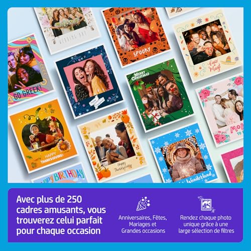 Imprimante photo instantanée HP Sprocket 3x4 pouces Papier autocollant Zink - vue 5