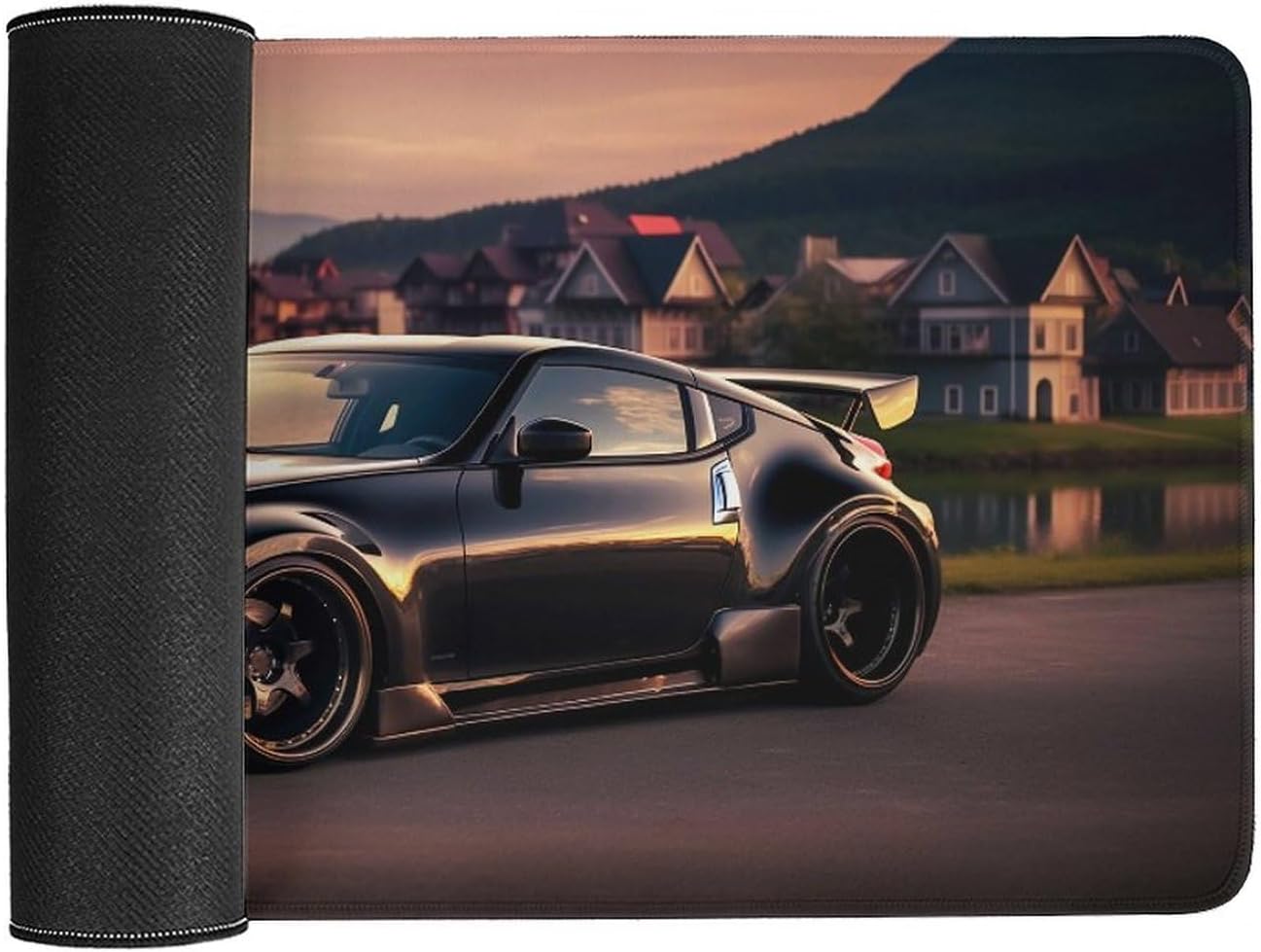 Large Mouse Pad Gaming Cool 370z JDM Cool Sunset Japanese Car Desk Mat Long Big Mousepad Extended Keyboard Computer Pad Office Desk Organizers and Accessories 23.6 x 11.8 inch - Image 3