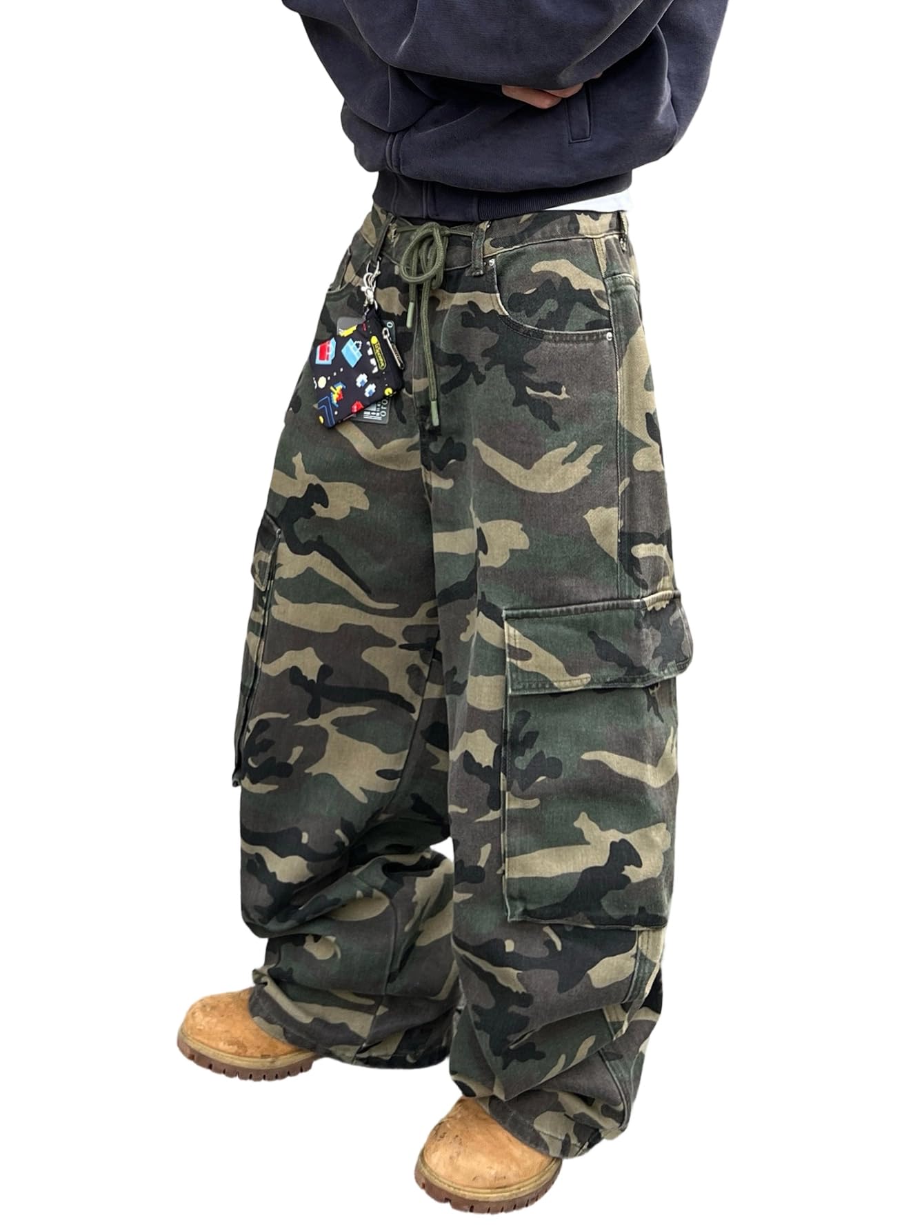 Zewool Baggy Jeans Herren Hose Weitem Bein Y2k Pants | Oversized Relaxed Fit Jeans Herren,Replay Jeans Herren Trousers for Men,2000er Wide Leg Streetwear Skate Stil,Hip Hop Denim