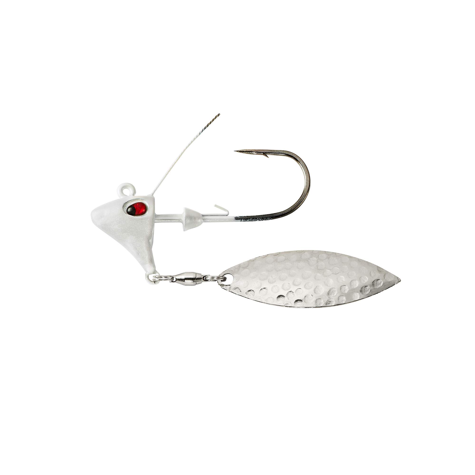 War Eagle Custom Lures WE38US1 3/8 Under Spin Artificial Fishing Bait, Pearl White