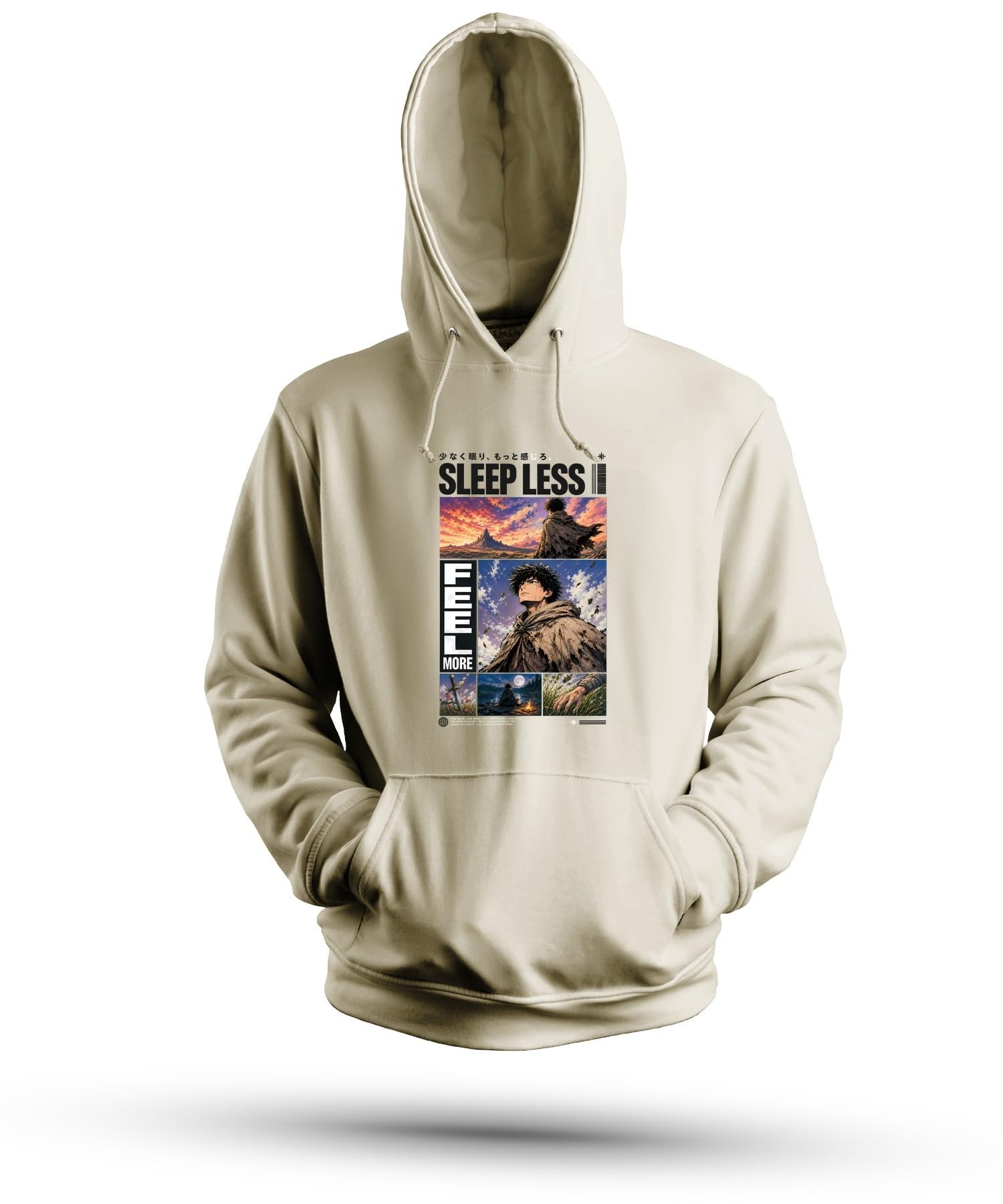 Sleepless Feel More Anime Japan Y2K bluza z kapturem