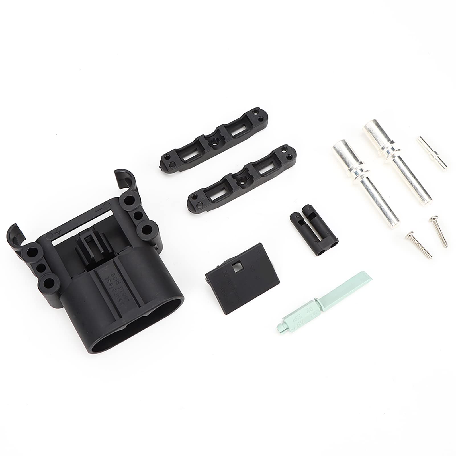 Connettore Maschio DC per Carrello Elevatore Elettrico 150V 160A in Rame Placcato Argento 50mm² Nero con Accessori