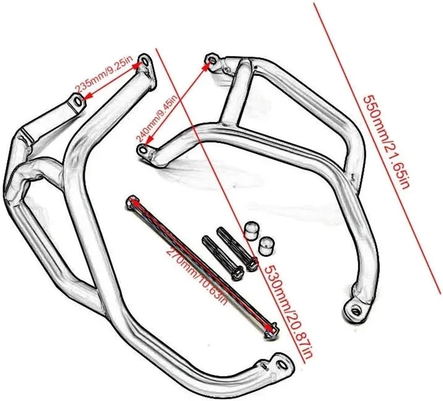 Barre di protezione motociclette Per Suzuki Per GSX-S750 Per GSXS 750 Per GSX-S 2022-2017 Protezione Motore Barra Di Telaio Paraurti Anticaduta Moto