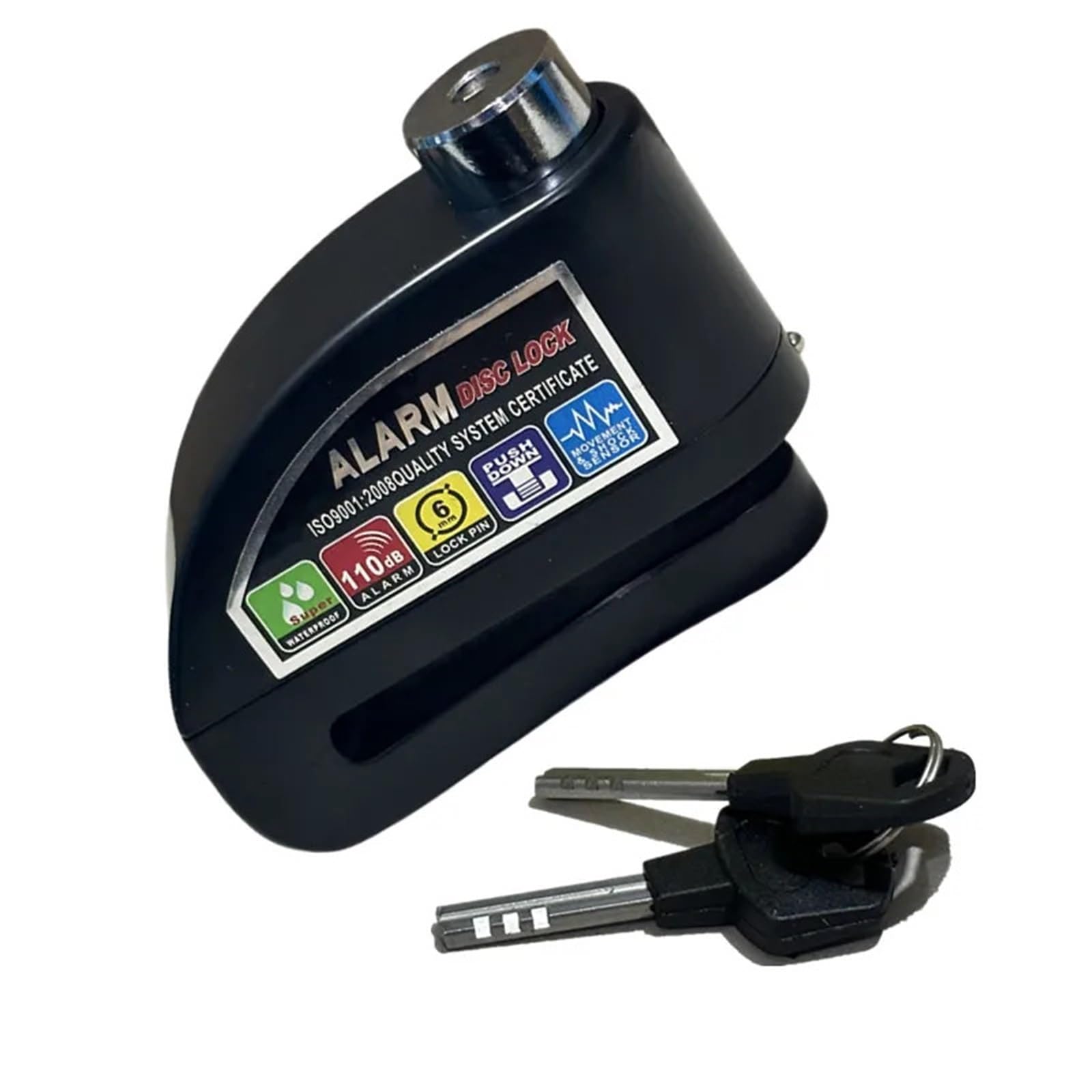 zamka motocyklowego Alarm motocyklowy Tarcza aluminiowa Blokada ze stopu aluminium Skuter Rower Tarcza Alarm Blokada hamulca Bezpieczeństwo Wodoodporny Antykradzieżowy(E)