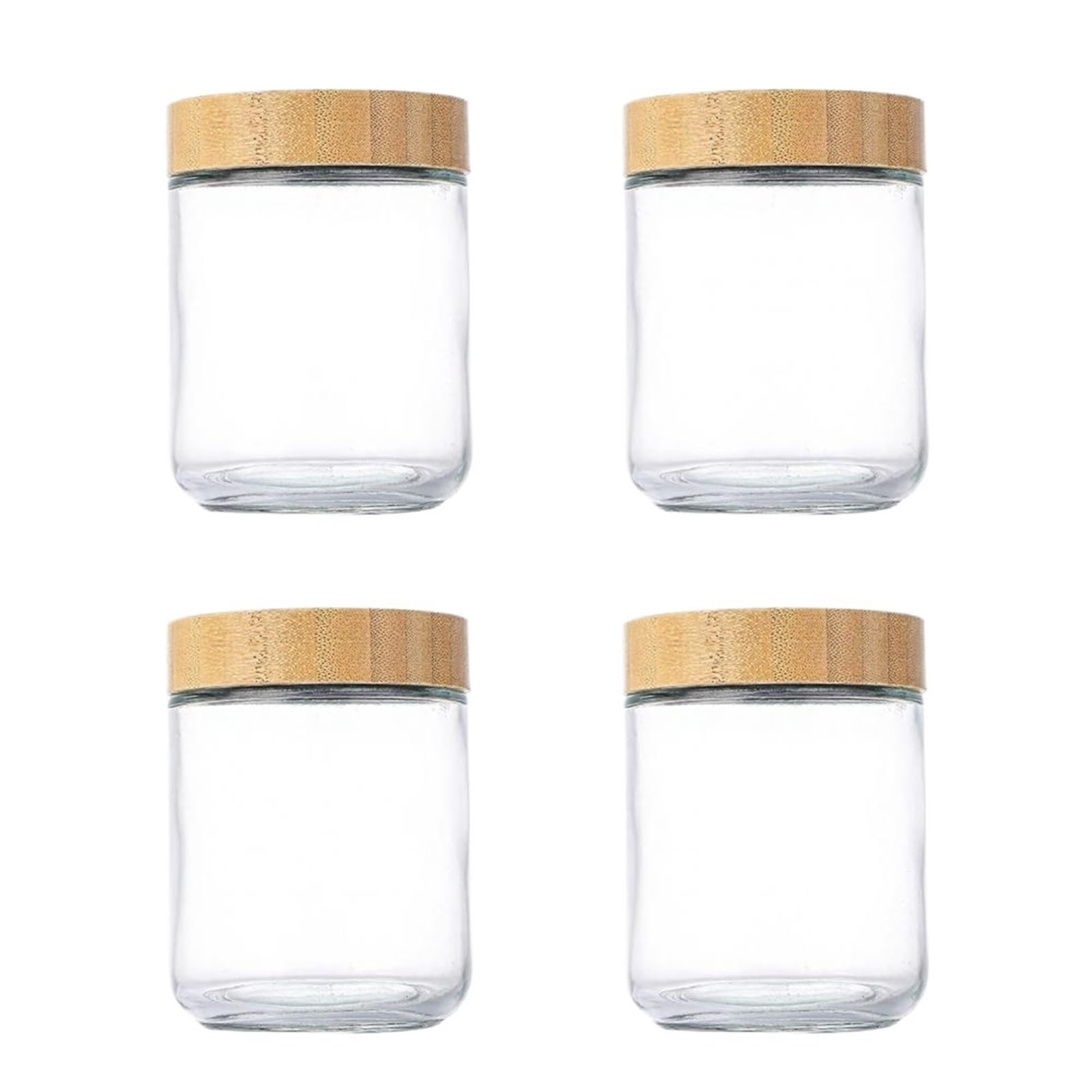 Barattolo per fiocchi d’avena notturni 4 pezzi barattolo di vetro ermetico a prova perdite contenitori for alimenti for insalata avena, yogurt, parfait for la colazione(480ml)