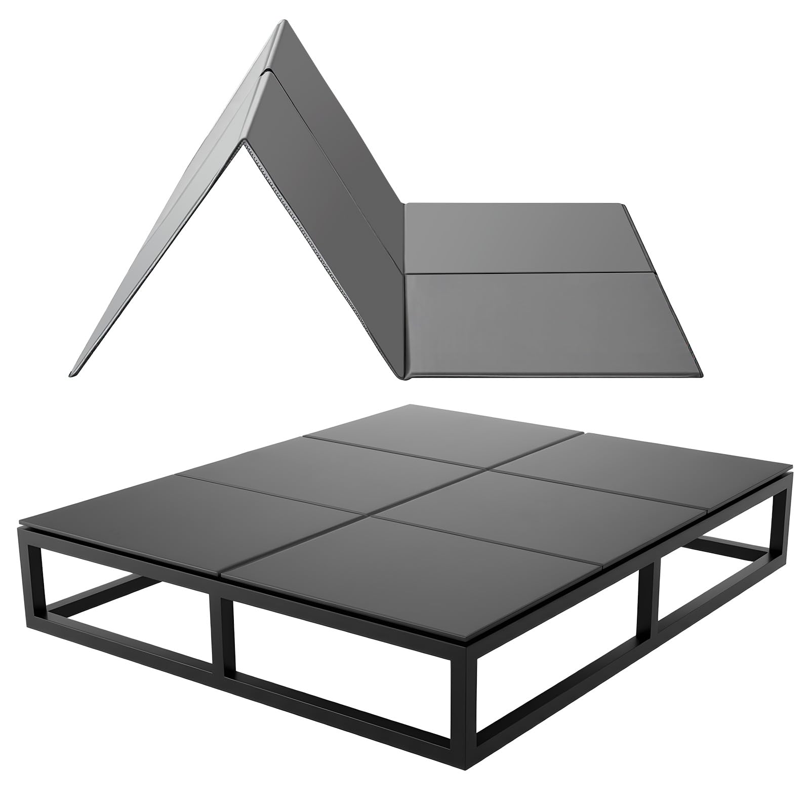 VEVOR Bunkie Board Full Size 192x138 cm, Faltbares Matratzenstützbrett mit Klettbändern, PP-Kern mit 600D Oxford-Gewebe, Anti-Durchhängen für Metallrahmen, Etagenbetten & Schlafsofas
