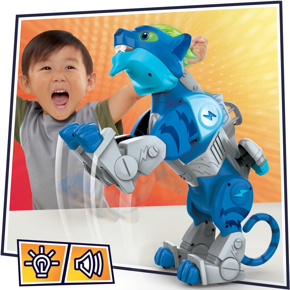 PJ Masks Animal Power Charge and Roar, Power Cat Kleinkindspielzeug, motorisiertes Spielzeug mit über 20 Lichtern und Geräuschen, ab 3 Jahren (French Version)