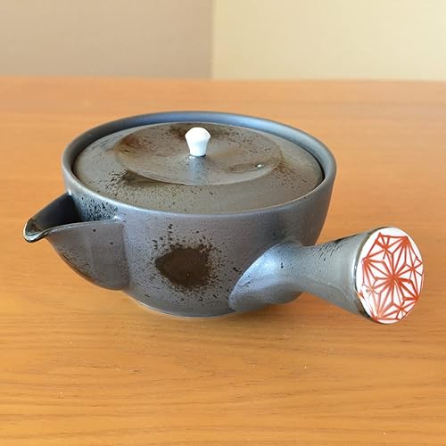 Miniatura 2 de Tetera japonesa Kyusu de cerámica de 8.1 onzas Arita Imari de cerámica hecha en Japón, tetera de porcelana para té verde Akaji-mon