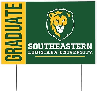 Desert Cactus Southeastern Louisiana University Graduating Graduation Graduate Sign House 12 Inches x 18 Inches With Stakes (Grad Sign 3)