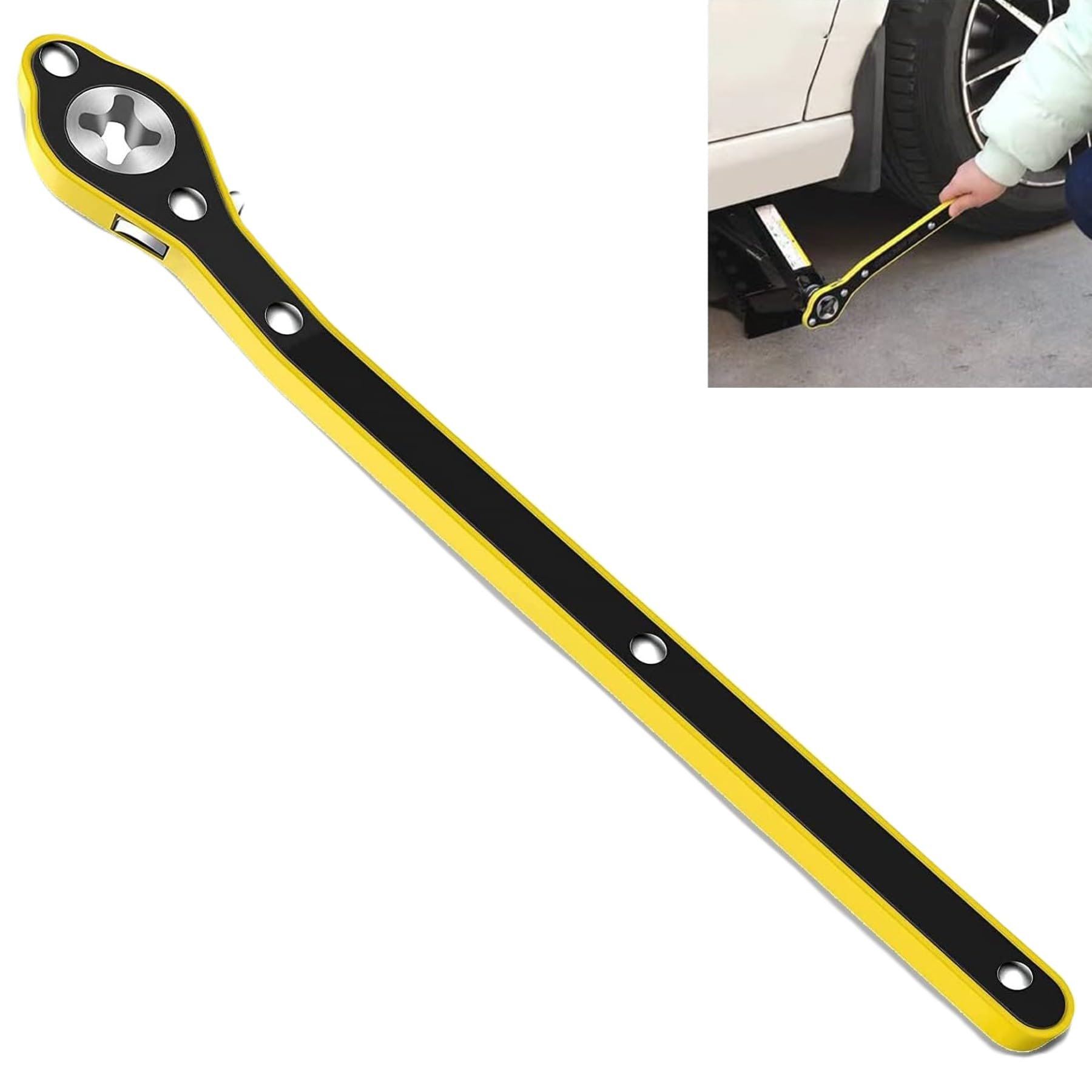 TOMATUS® Universal Automotive 360° Swivel Labor-Saving Jack Ratchet Wrench, Scissor Jack Lift Speed Handle Tool Jack Lug Handle Tool Tire Wheel Jack Wrench, Pack Of 1 (B0CFY88ZWL) Amazon Price History, Amazon Price Tracker