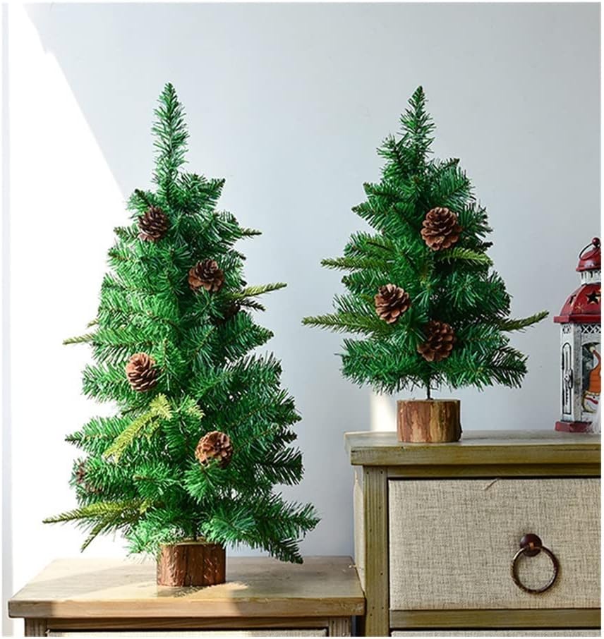 45/60CM Christmas Pine Tree for Tabletop Decoration Mini Artificial Trees Ornaments New Year Home Party Decoration Supplies (Christmas Tree Height : 45CM Color : Xmas Tree)