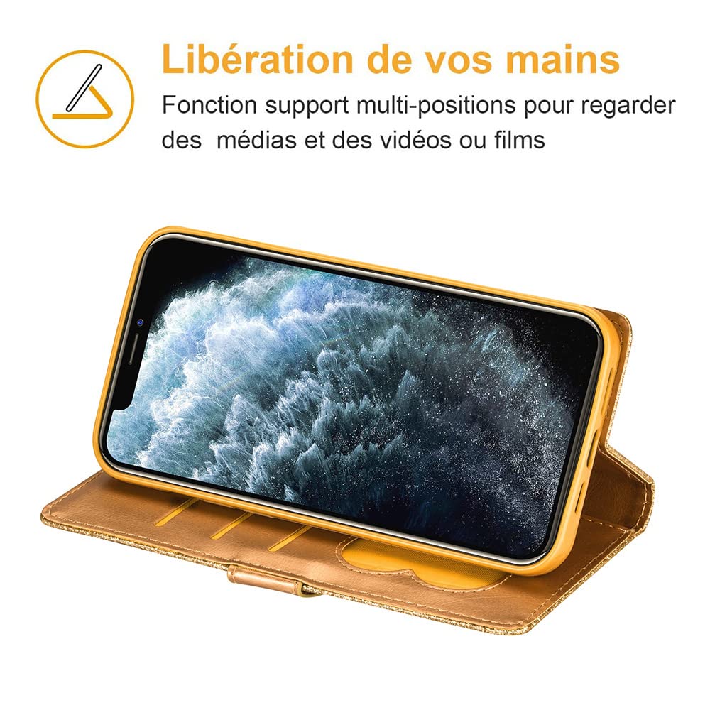SEHEYA per iPhone 14 Plus Cover Libretto Portafoglio Porta Carte