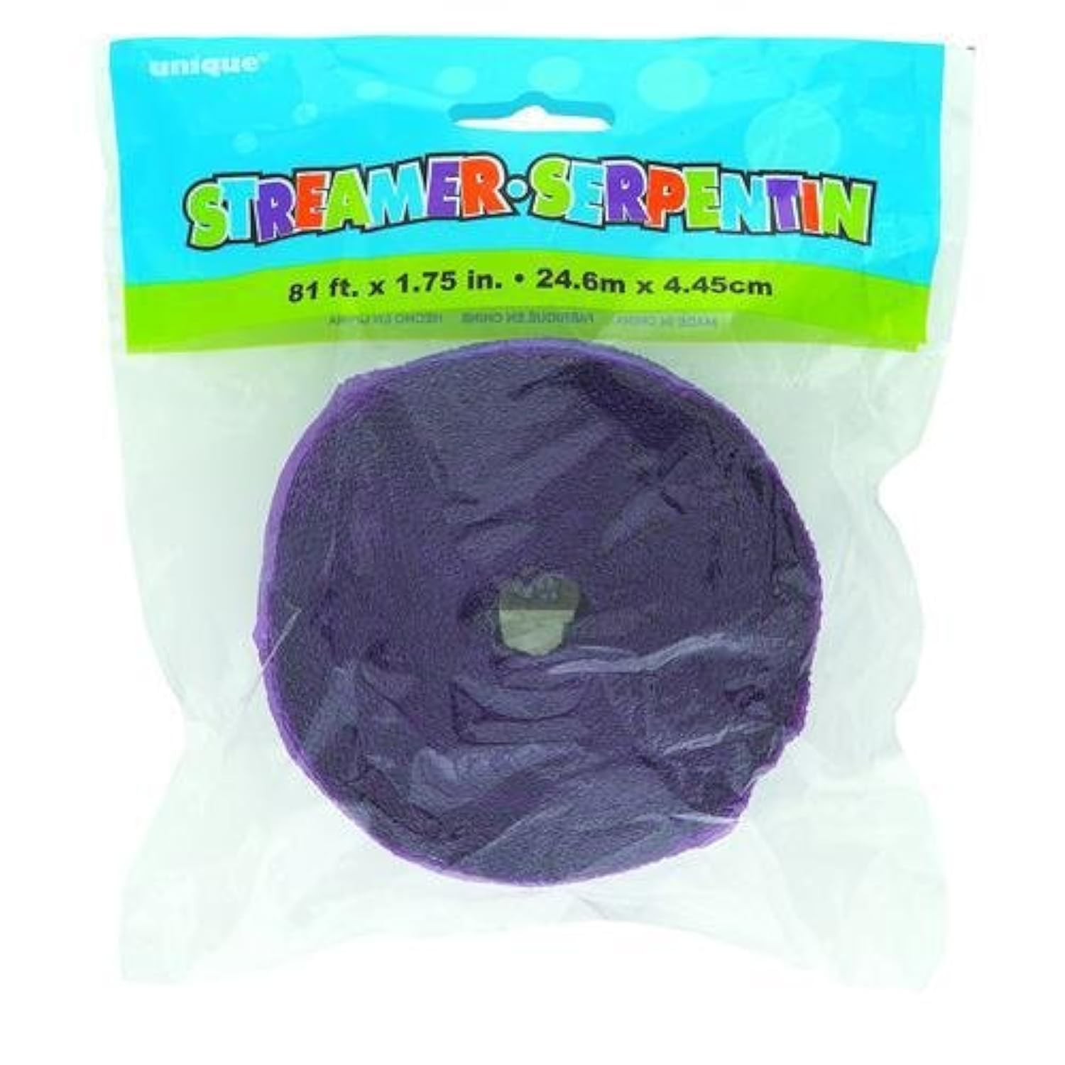 Purple Crepe Paper Streamer 81 Feet - Case Pack 12 SKU-PAS822771