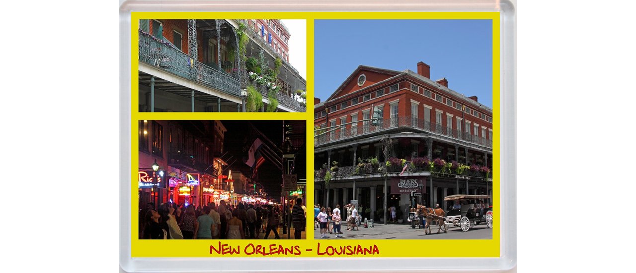 New Oreleans - Louisiana - Jumbo Fridge Magnet