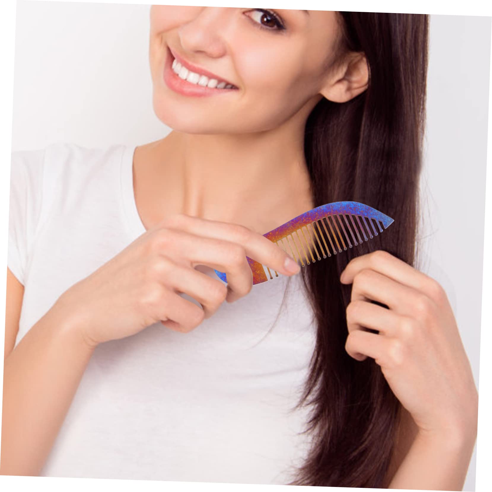 Beaupretty 3piezas Peine De Titanio Portátil Para Peluquería Antiestático y Liviano Diseño Forma De Para Cortes y Estilizados