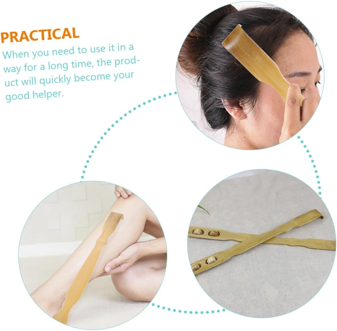 4Pcs Back Scratcher Handheld Body Scratcher Massage Tool for Adults Pregnant Women Relief from Itching Smooth Surface for Comfortable Use