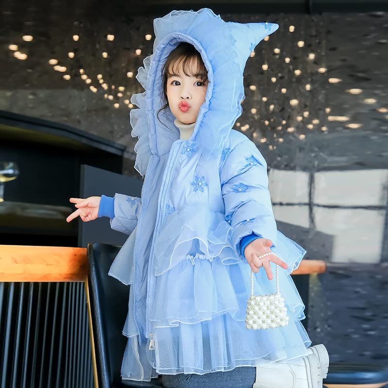 Amazon.co.jp: 女の子の白いアヒルの羽毛のダウンジャケット冬服2022 