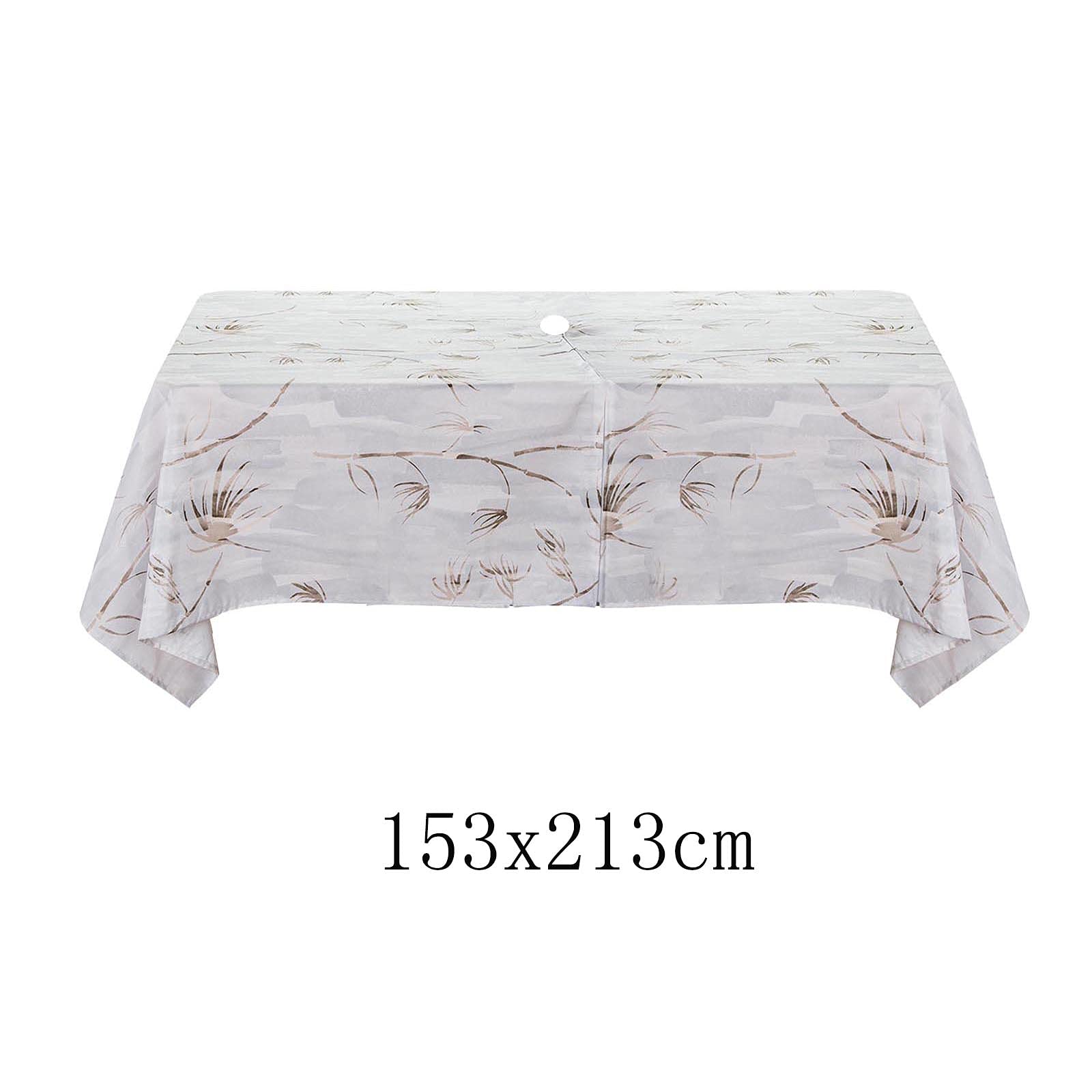 Nappe Table Extérieur Avec Trou Parasol Et Fermeture Éclair - Imperméable, Rectangulaire/Ronde, Anti-Taches, Idéale Terrasse Et Barbecue
