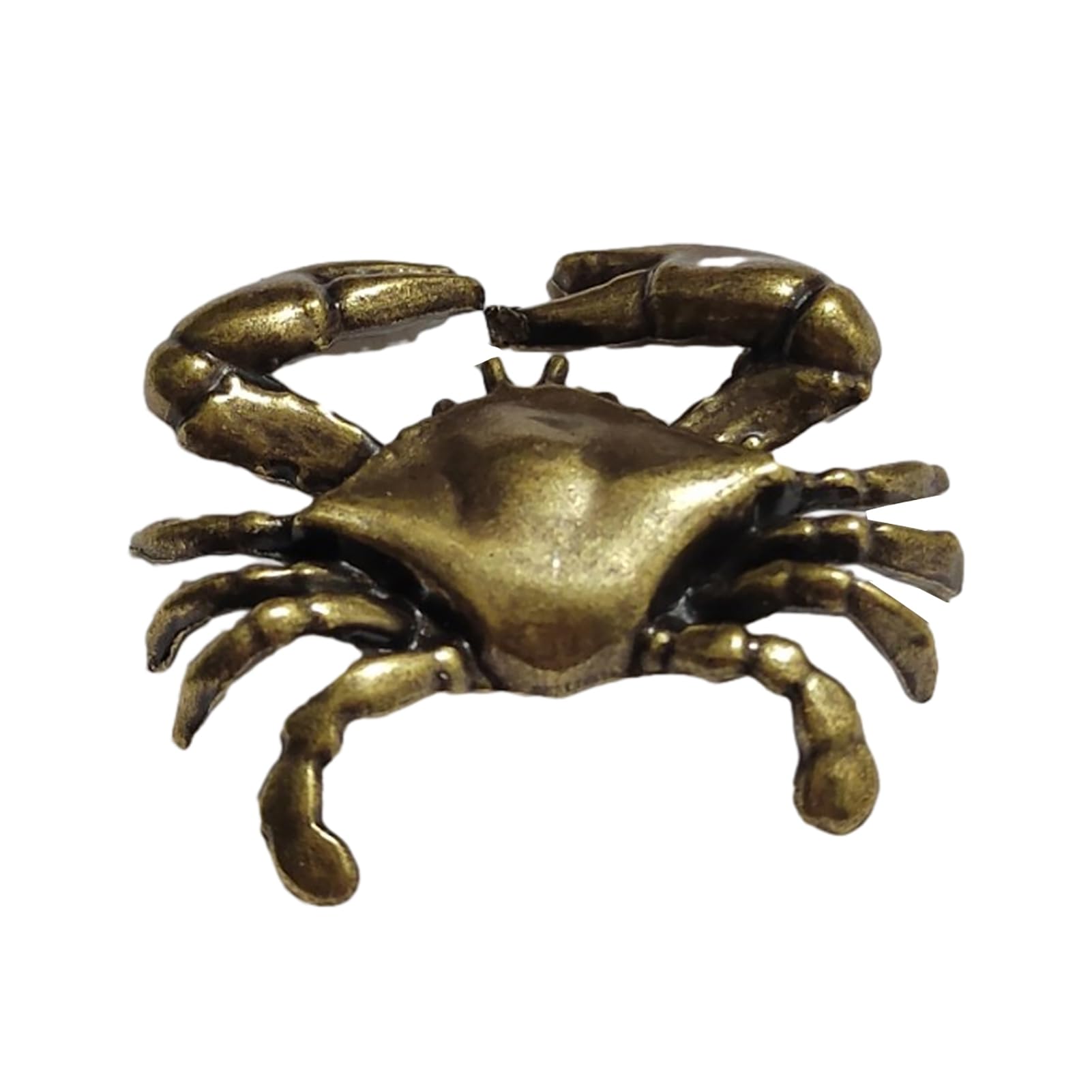 Glifora Retro Crab and Lobster Ornaments - Mini Vintage Brass Crayfish Figurine, Funny Copper Shrimp Sculpture for Home Office, Tea House and Desktop Decor