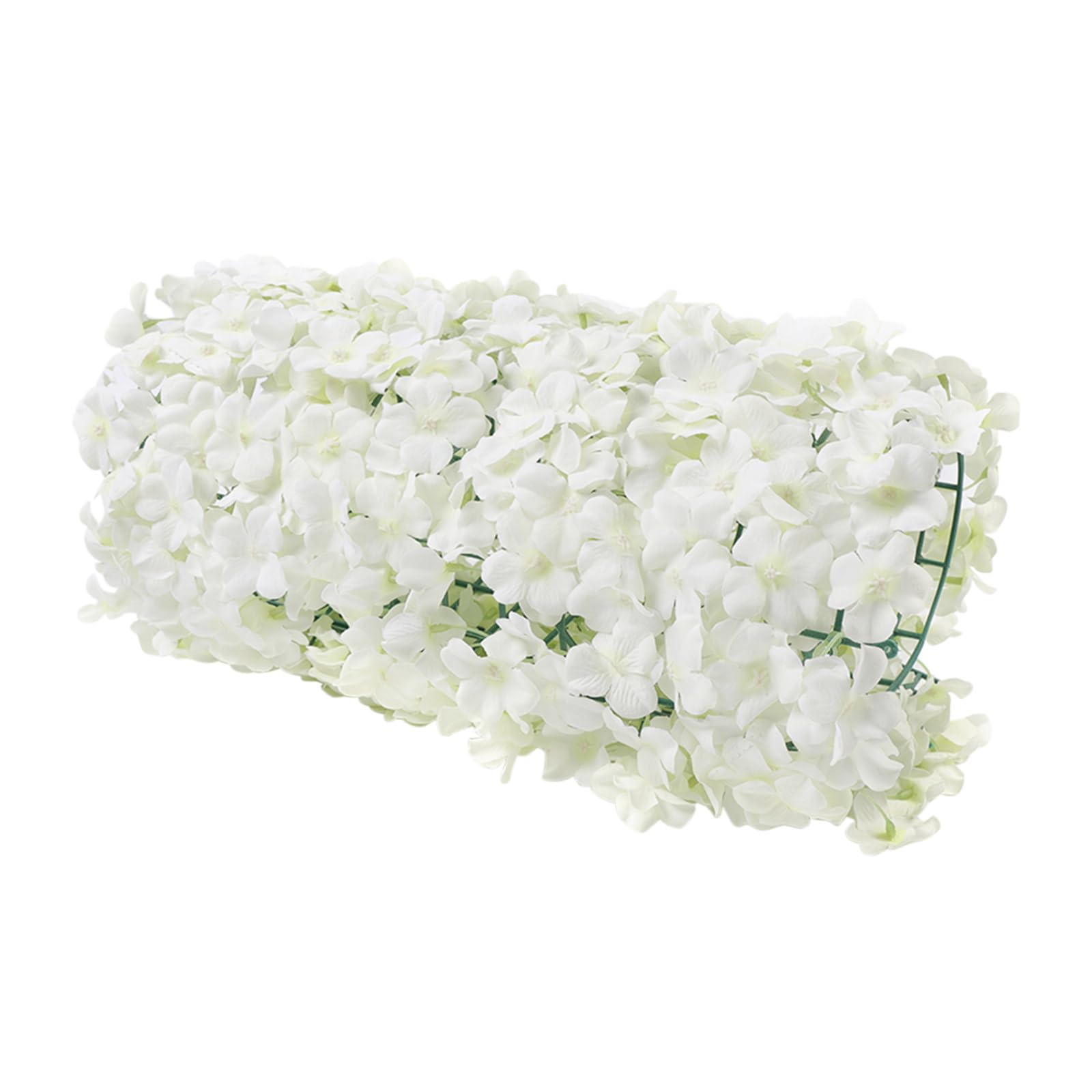OUKANING Blumenwand Künstliche Weiße Kunstblumen Paneele für Deko Hintergrund, Faux Blumenpaneel Innen Außen Blumentapete, Wanddekoration