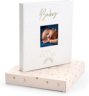 And Per Se Baby Memory Book for Boys & Girls - Baby Milestone Book Keepsake to Capture Every Precious Moment, Record Important Photos & Memories from Birth to 5 Years(Beige)