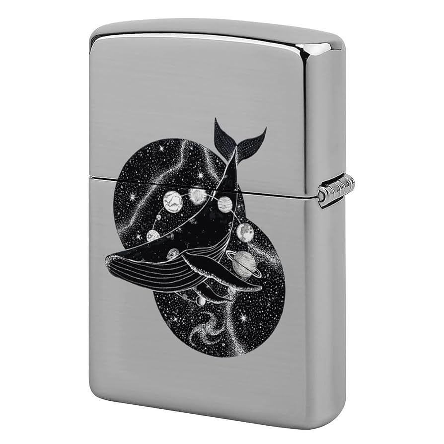 Amazon.co.jp: ジッポライターカバー 鯨 クジラ 星と月 天の川星
