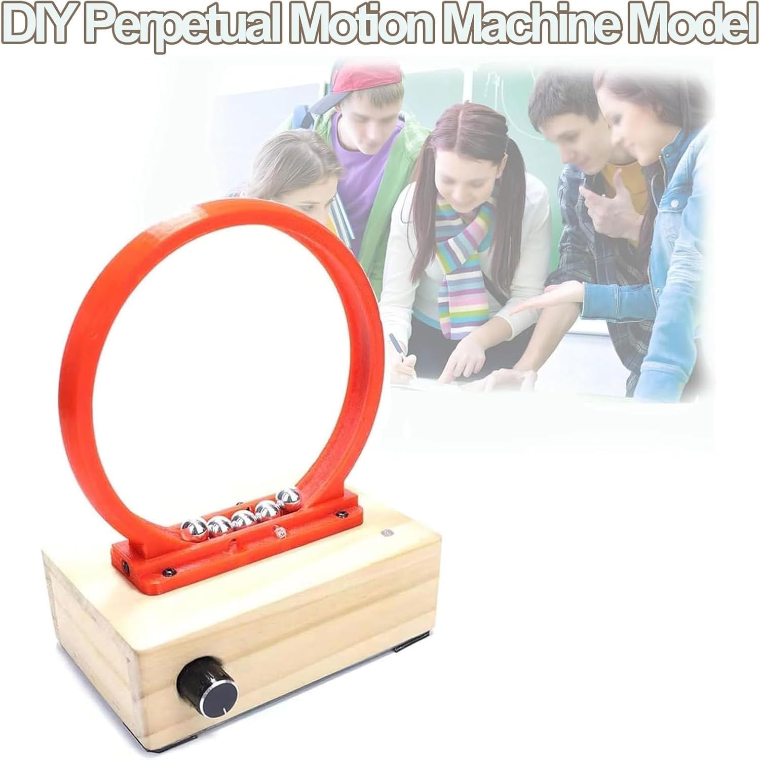 COYEUX Kit De Bobina Circular De Bolas De Hierro, Acelerador Ciclotrónico Electromagnético, Modelo De Máquina De Movimiento Perpetuo para Armar, Velocidad Ajustable para Laboratorios.
