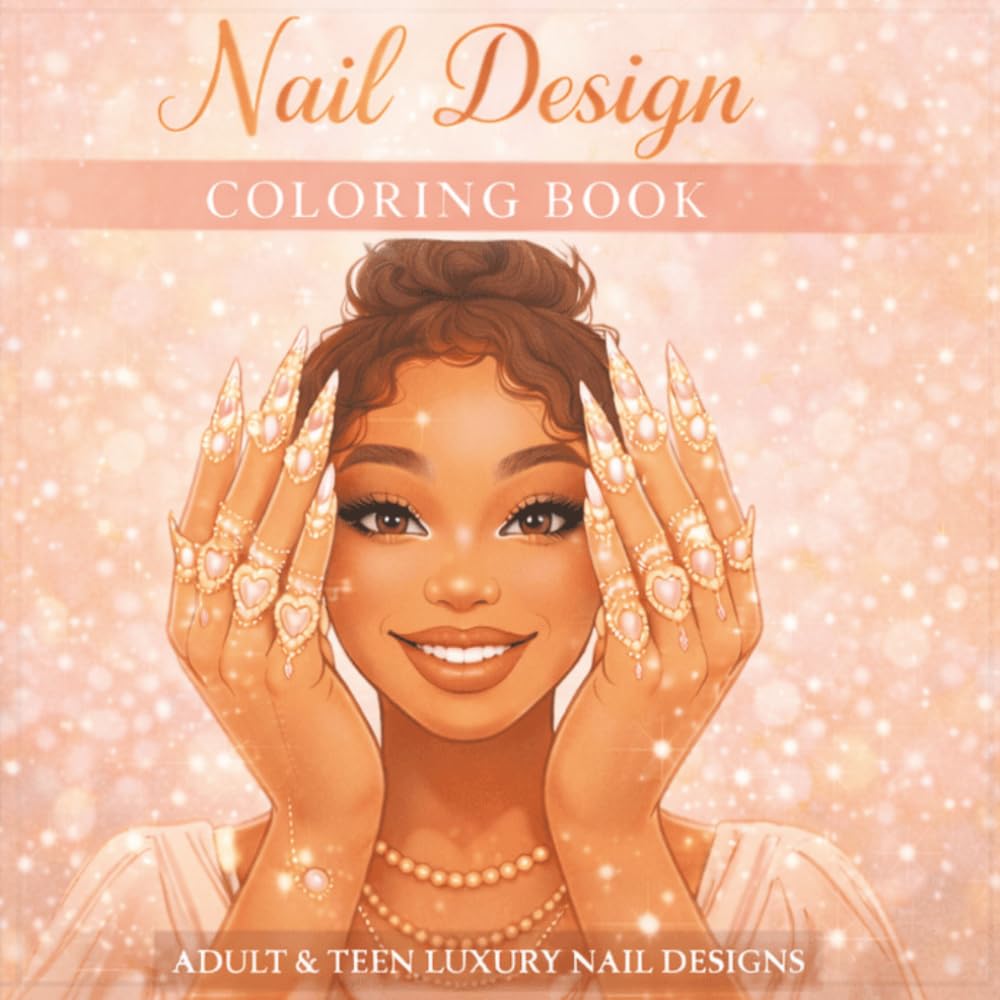 Nail Art Coloring Book for Adults & Teens