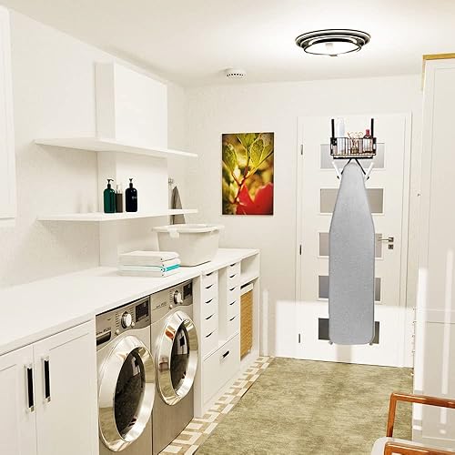 Miniatura 3 de Colgador para tabla de planchar sobre la puerta, especialmente para puertas de 1 34 pulgadas de grosor (sin cesta)