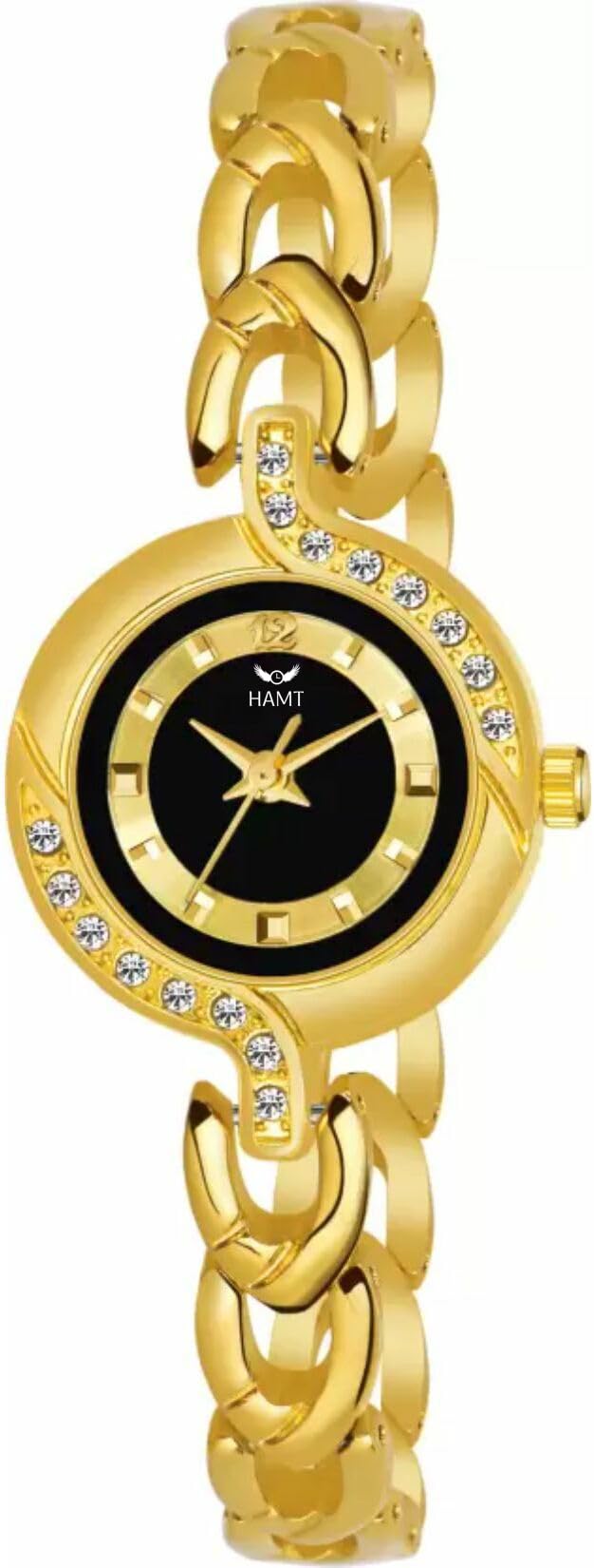 hamt Black Dial Analog Watch for Women- HT-LR0010-BLK-CH (B09QGYKWG9) Amazon Price History, Amazon Price Tracker