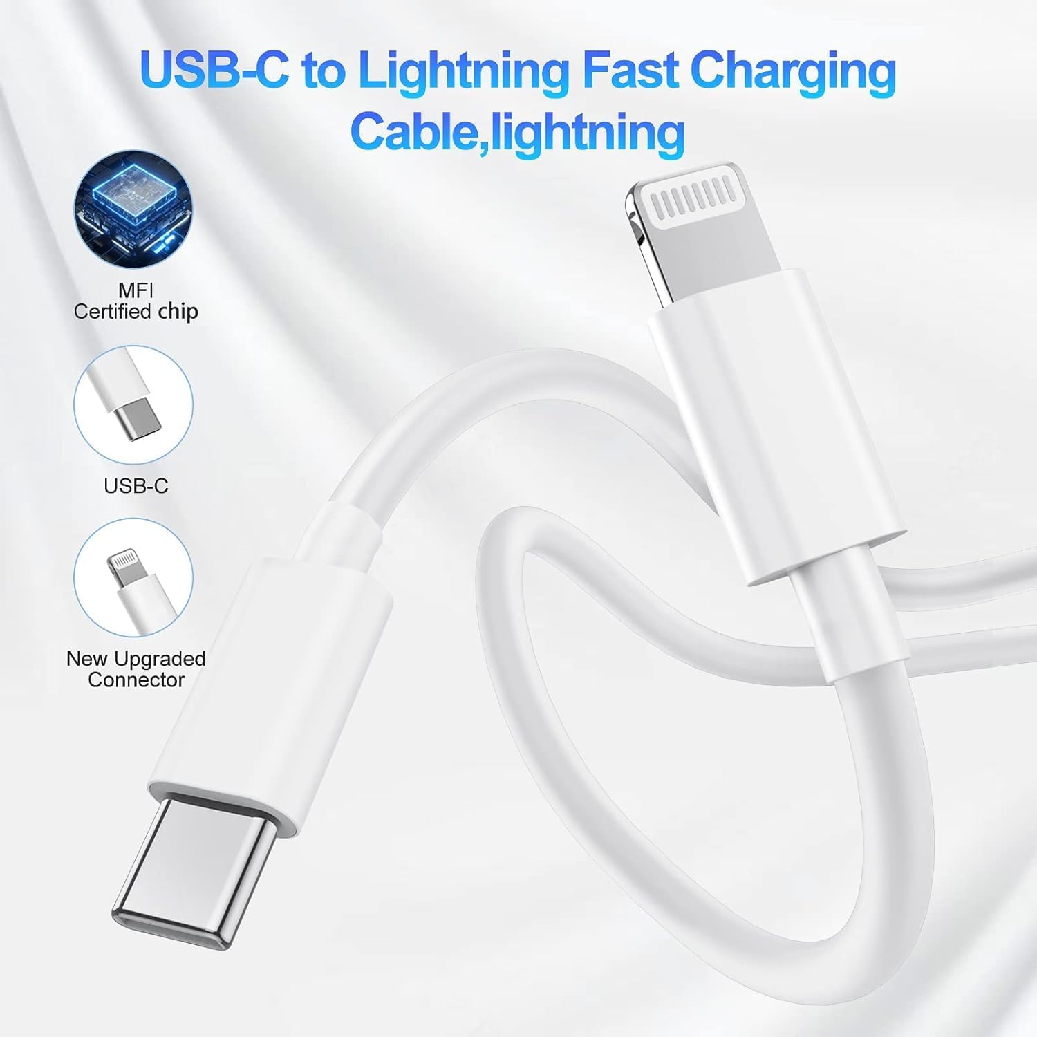 Caricatore for iPhone 14 13 Apple Originale, 20W USB C Rapido Caricabatterie con et USB-C Lightning Cavo 2M,Type C Caricabatteria con Cavetto for iPhone 14 Plus/13 ProMax/12 Mini/11 Pro/8/XR/SE/iPad