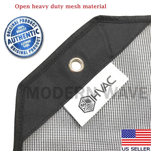 Image of MODERN WAVE Central Air Conditioner Cover for Outside Units 32 x 32 - Top Universal Outdoor AC Cover Defender (Mesh, 32 inch x 32 inch) (Pack of 2)