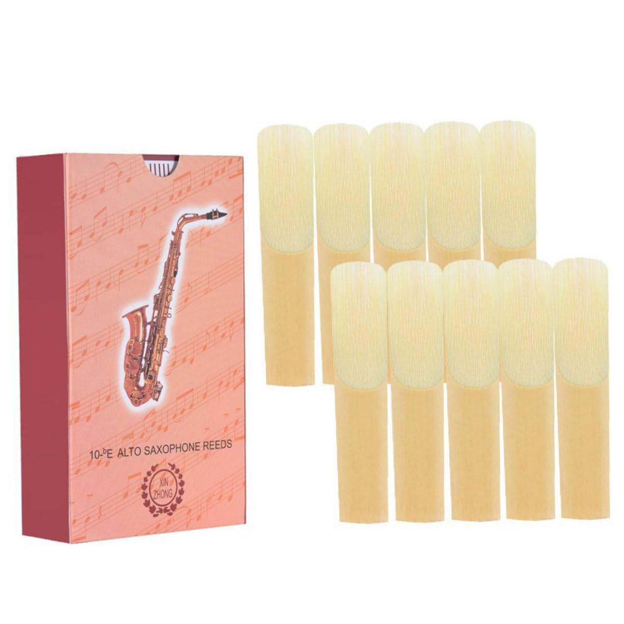 ibasenice 40piezas Caña De Saxofón Principiantes De Repuestos De Natural Accesorios De Instrumento Musical Sonido Concentrado y Duradero