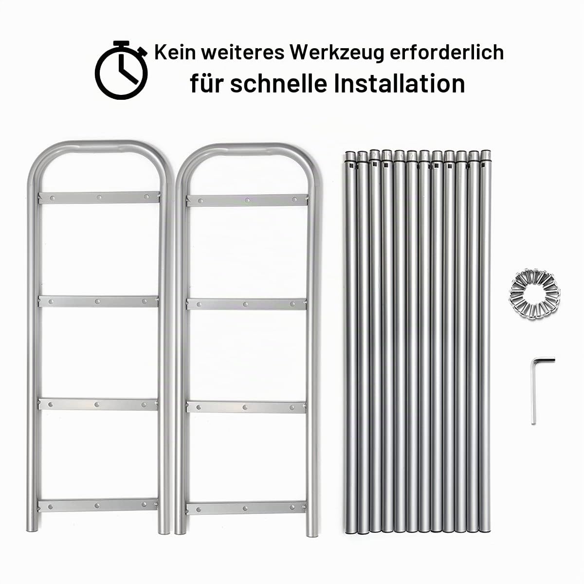 Schuhregal Ausziehbar mit 4 Ablagen Stark und Langlebig Schwerlast Metall Schuhständer Erweiterbar Schuhablage 20 Paar Schuhe