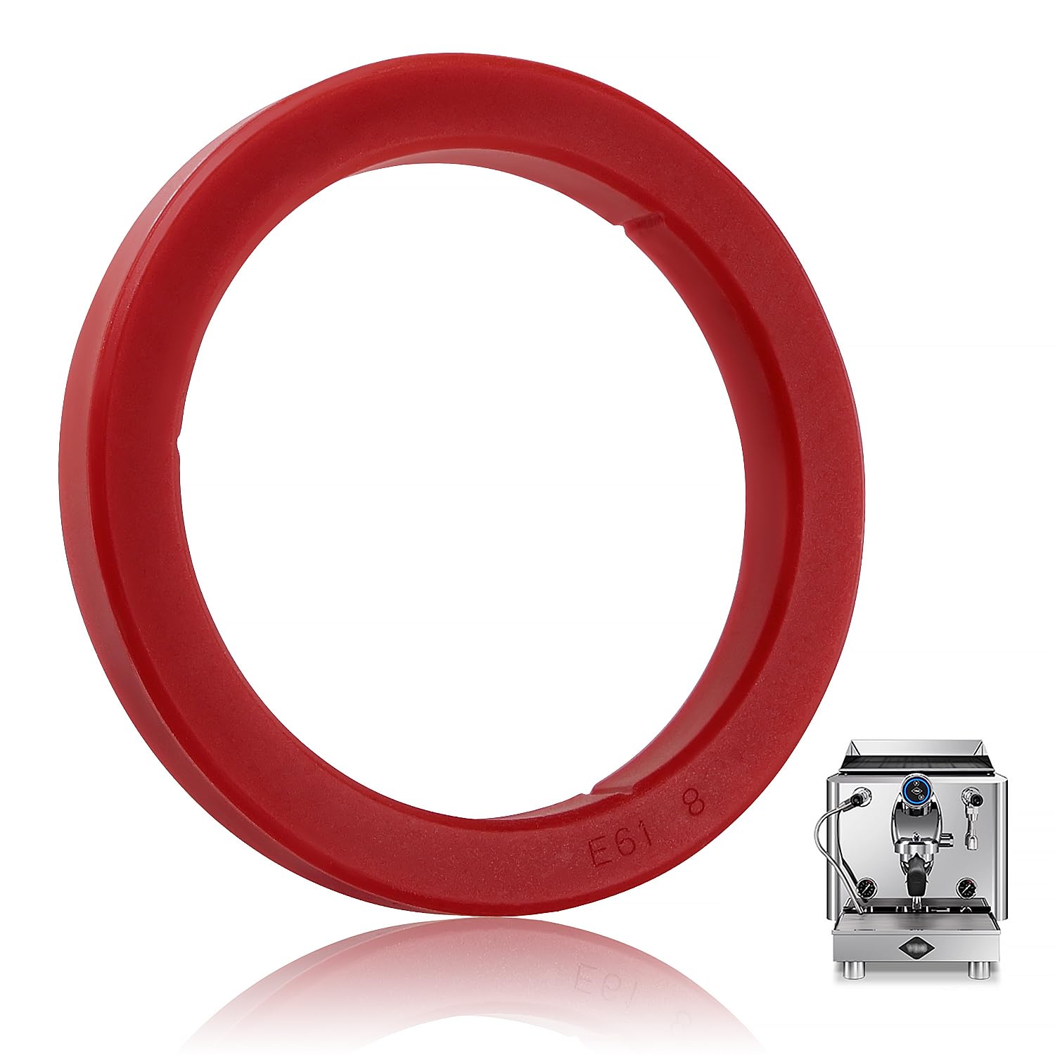 Lyeteung 8mm Thick Silicone Steam Ring, Grouphead Gasket, Brew Group Head Seal Gasket, Compatible with Faema E61/E98 Compatible with Gaggia Compatible with VBM Compatible with Decent — image 1