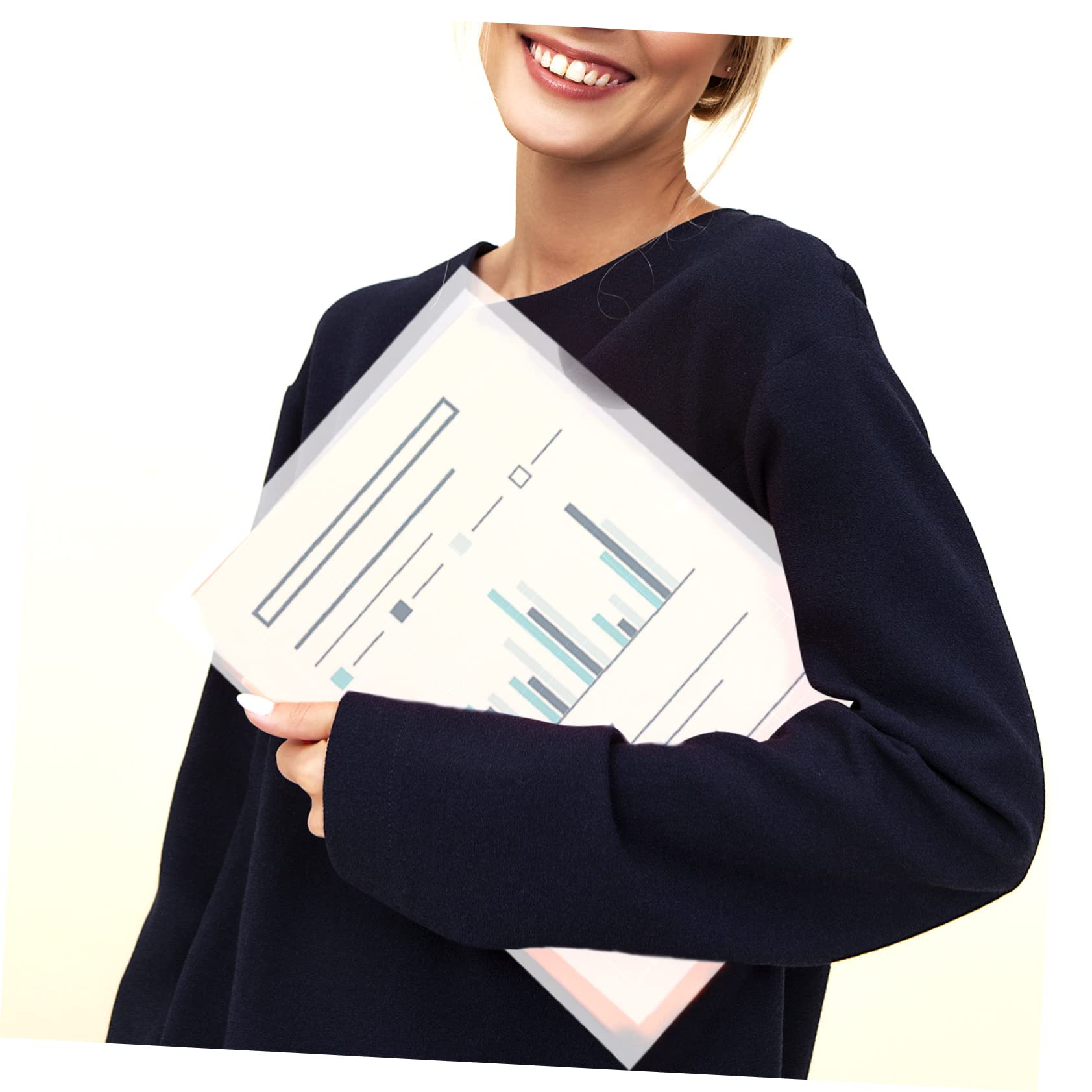 Carpeta en Forma de L Transparente de Plástico, 100 Piezas | Resistente al Agua Desgarro, para Documentos y Registros, Adecuado para Viaje de Negocios y Estudio