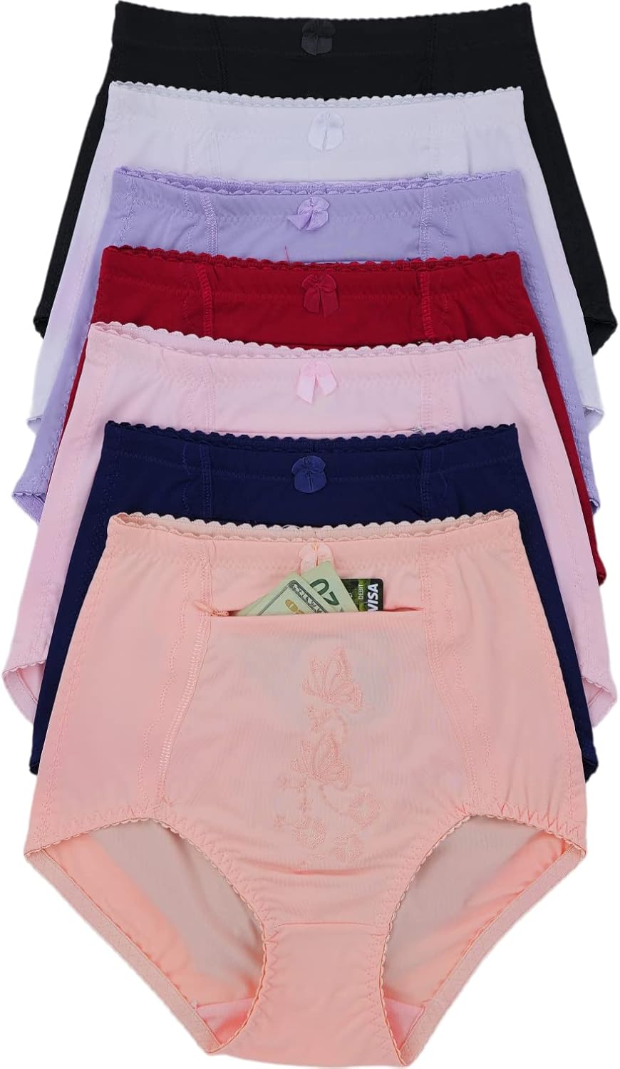 ToBeInStyle Women's High Waist Front Zipper or Slit Pocket Elegant Control Girdles - Image 5