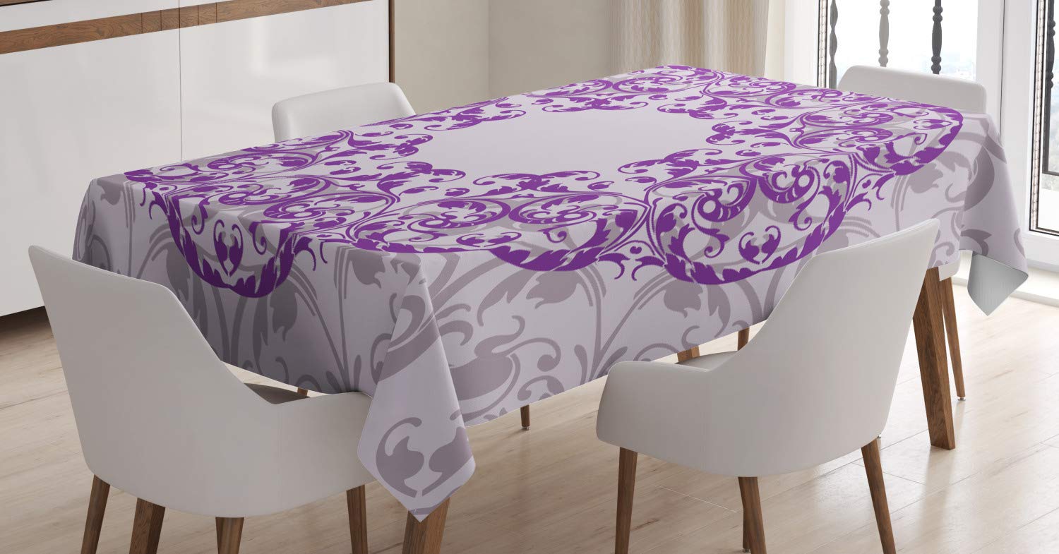 ABAKUHAUS Viola Mandala Tovaglia, Meditazione Boho, Rettangolare