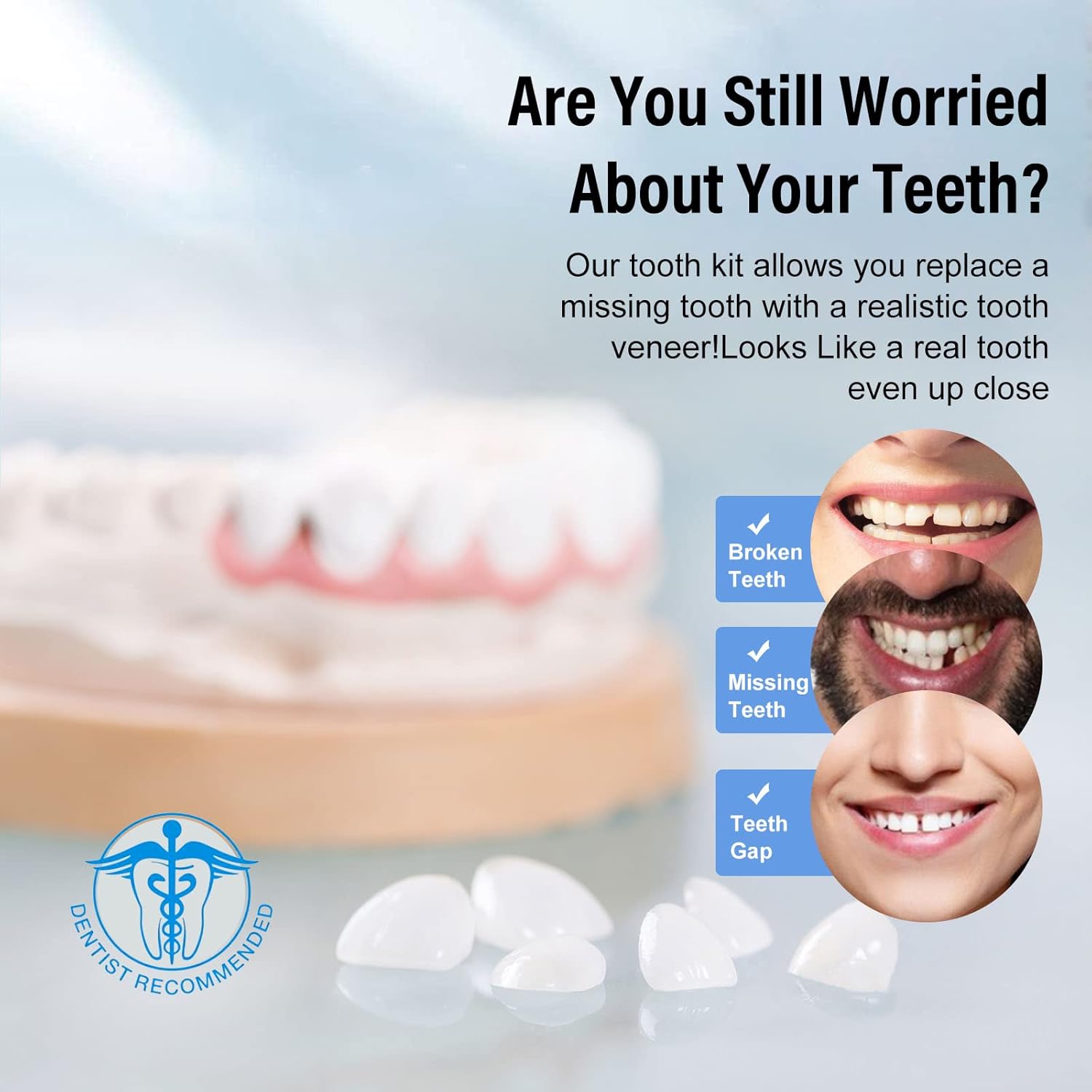 Tooth Repair Kit, Fake Teeth, Temporary Denture Teeth for Temp tooth, Fixing and Filling the Missing & Broken Tooth : Everything Else