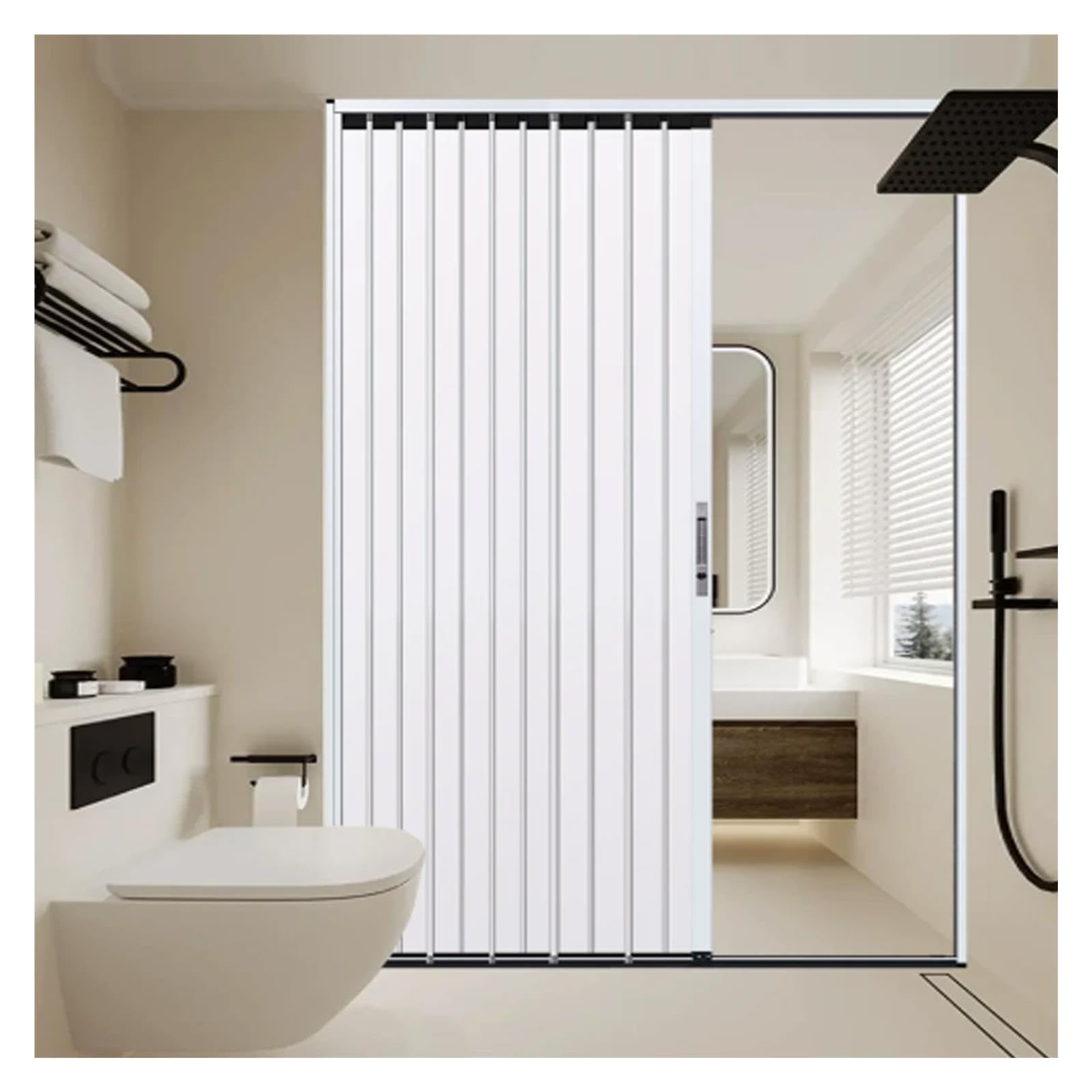 Porta a Soffietto Alluminio Impermeabile Bagno Casa Ingresso