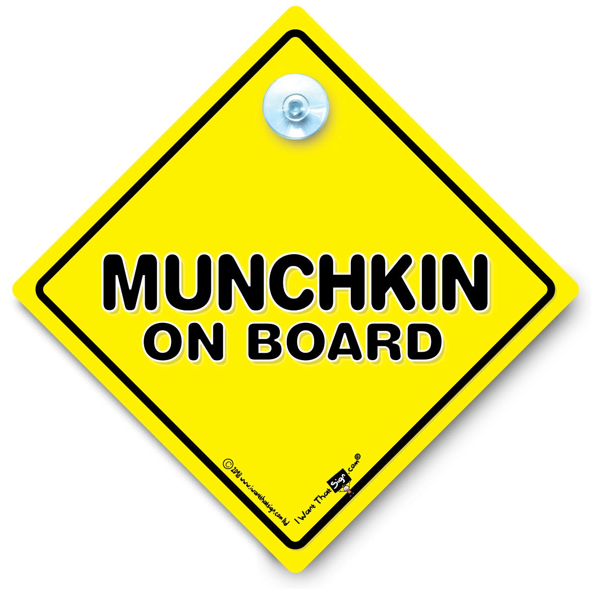 Munchkin Baby on Board Car Sign with Suction Cup, 14cm