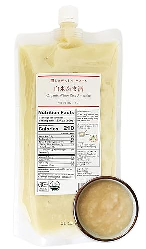 Miniatura 1 de Kawashimaya - Bebida orgánica Amazake de arroz blanco fermentado y Koji 317 onzas 3175oz sin alcohol fabricada en Japón