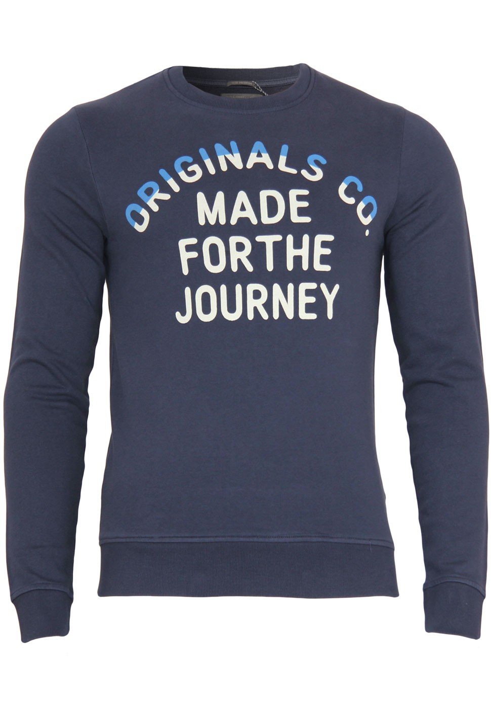 Jack & Jones Men's Blue - Navy Blue Sweatshirt Jorworking Sweat Crew Neck, Size:m;Color:navy Blazer