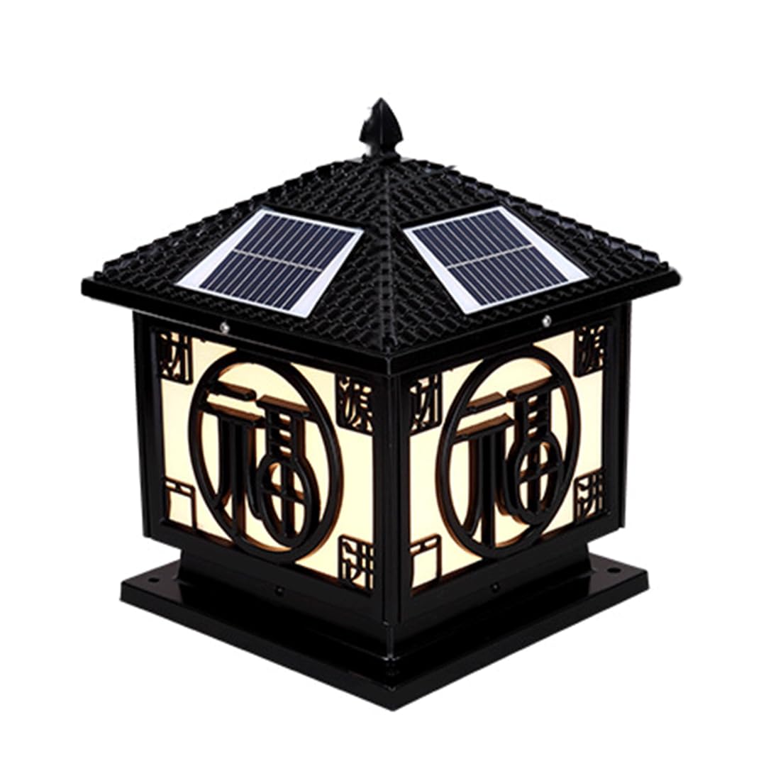 Farola solar para exteriores negra: la solución sin cables para iluminar patios y terrazas