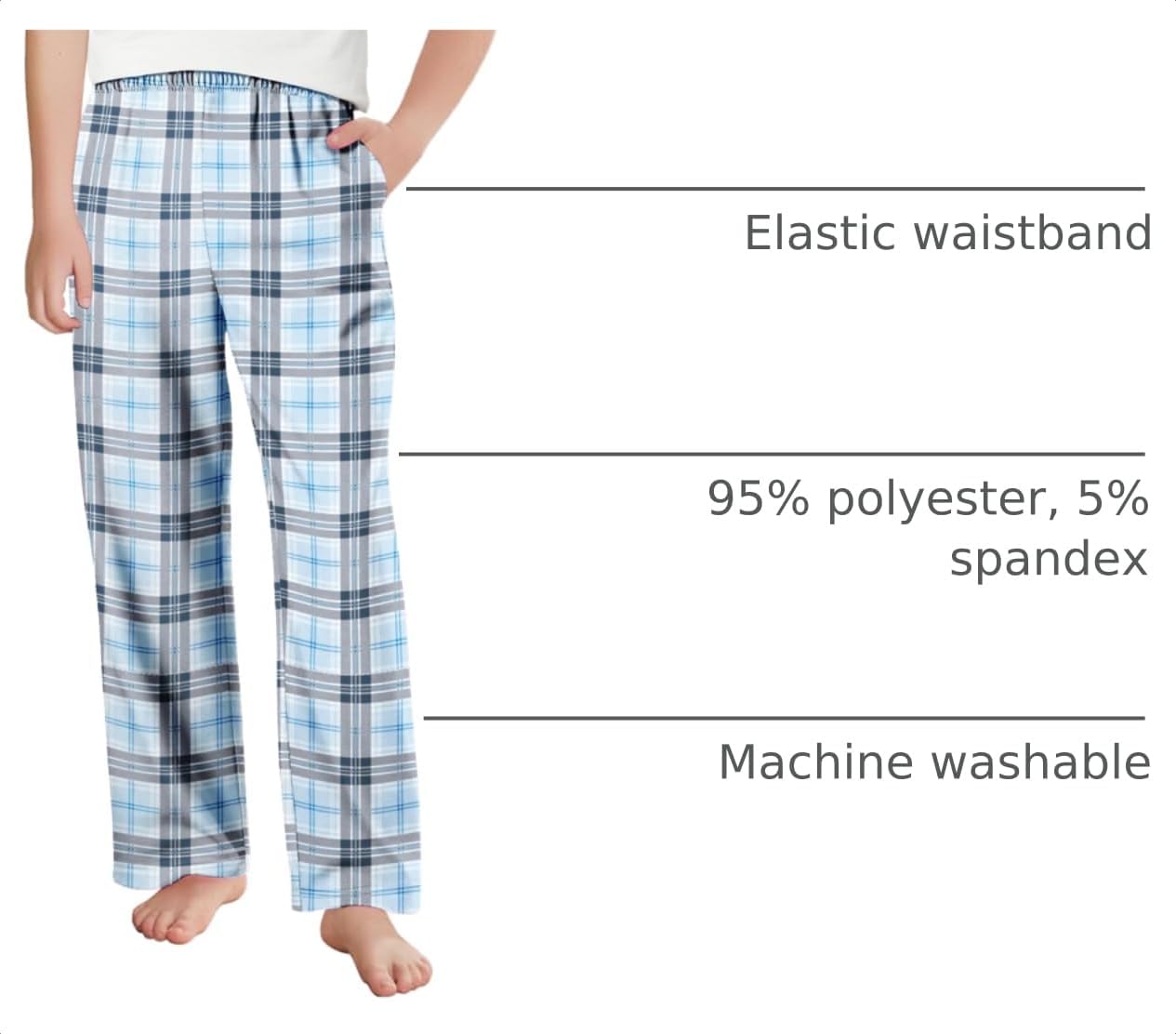 Arshiner Boys Pajama Pants Sleep Plaid Sleepwear Soft Lounge Pj Bottoms
