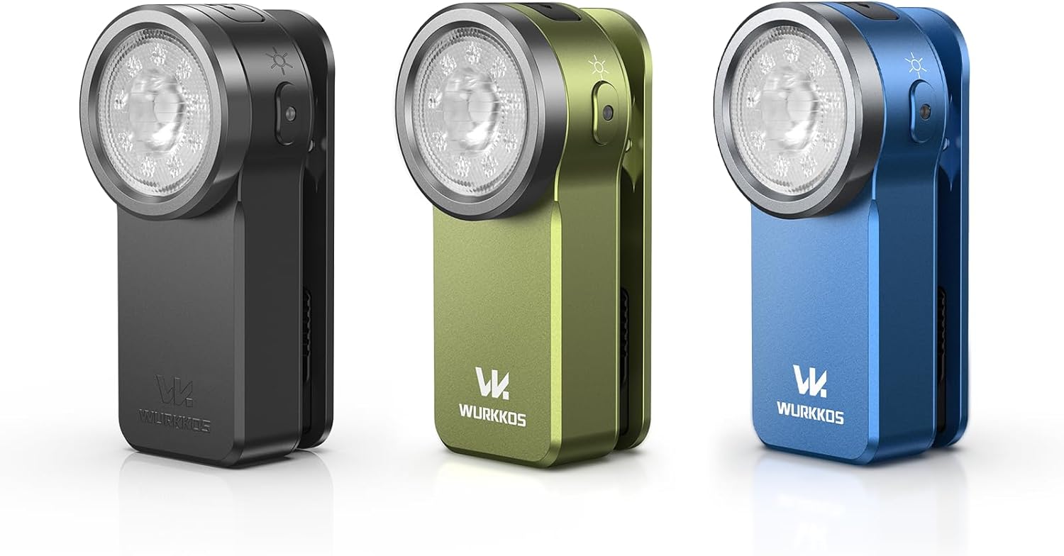 Wurkkos HD03 Mini Clip Light Black Green and Blue