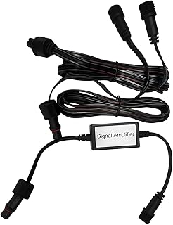 ASAHOM 6ft Extension Cords with Signal Amplifier, Compatible with ASAHOM S1040 S1050 S1060 Permanent Outdoor Lights, Black