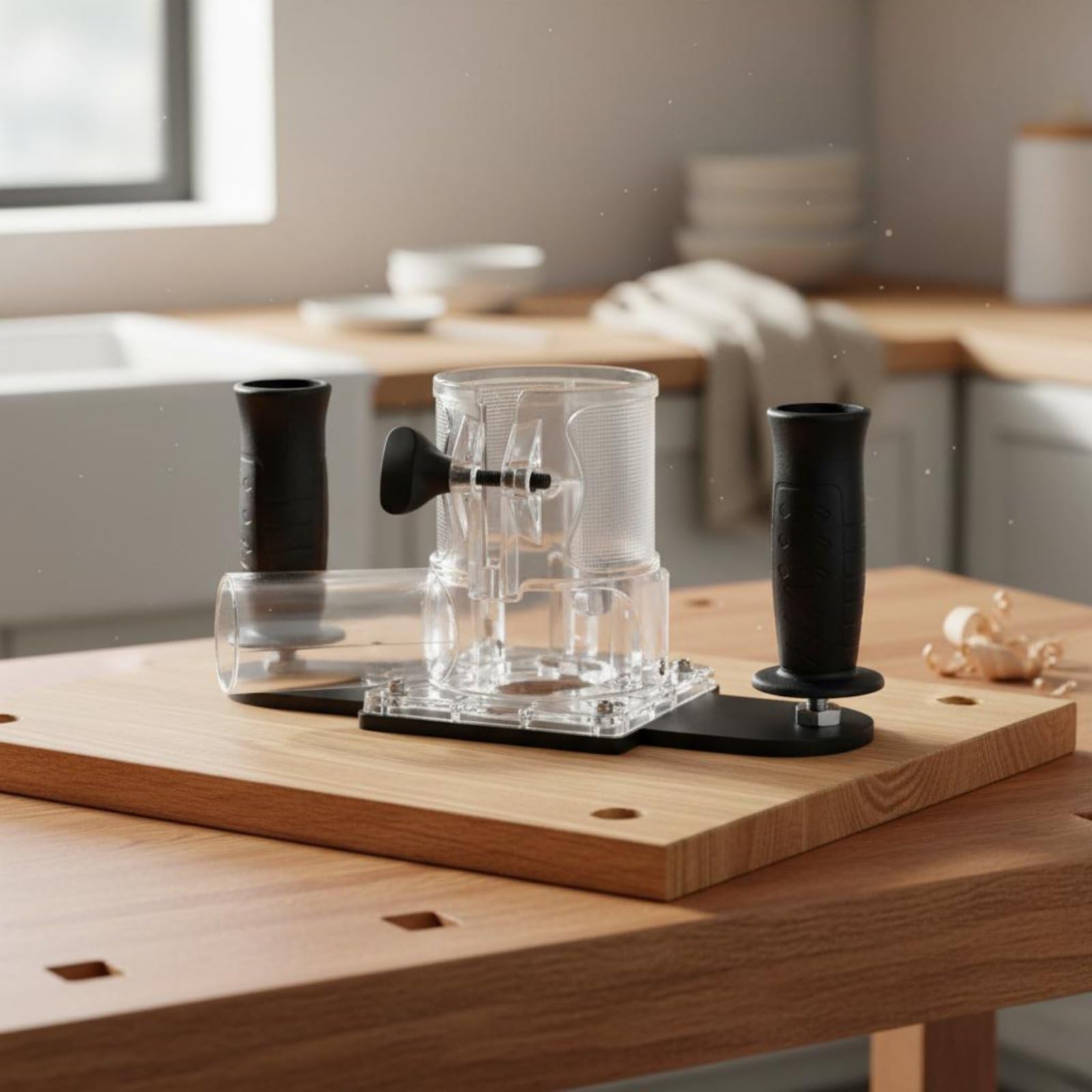 kowaku Supporto Fresatrice Base Router Piastra, Aspirazione Con Manico Singolo